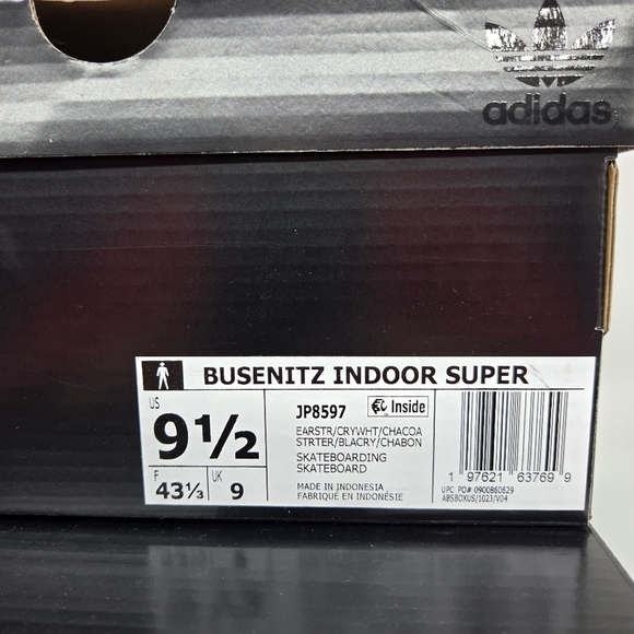 adidas Busenitz Indoor Men\'s Super Earth Strata Crystal White Shoes Size 9.5 New main image 5